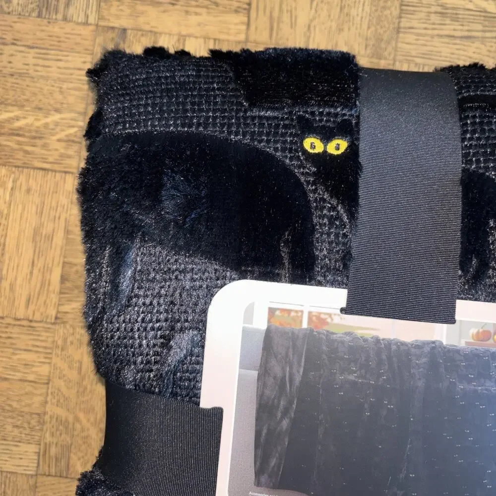 Costco Viral Halloween Pumpkin Embroidered Faux Fur Throw Blanket 60x70 TikTok